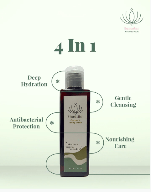 Shuddhi - Coconut Body wash – Body Wash on Brown Living™. SKU: SHU-BW-48-NAM. Img 5.