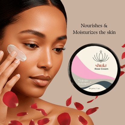Shukr | Rose Cream - 30g – Face Cream on Brown Living™. SKU: ROS-SKI-050-NL. Img 4.