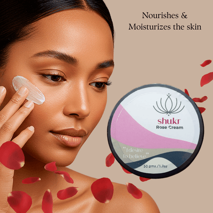 Shukr | Rose Cream - 50g – Face Cream on Brown Living™. SKU: ROS-SKI-001-NL. Img 3.
