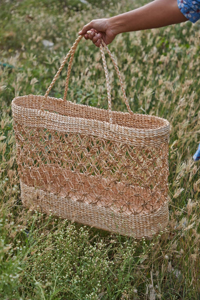 Sian Banana Fiber Beach Tote Bag | Handwoven Eco-Friendly Tote – Handbags on Brown Living™. SKU: S-026. Img 3.