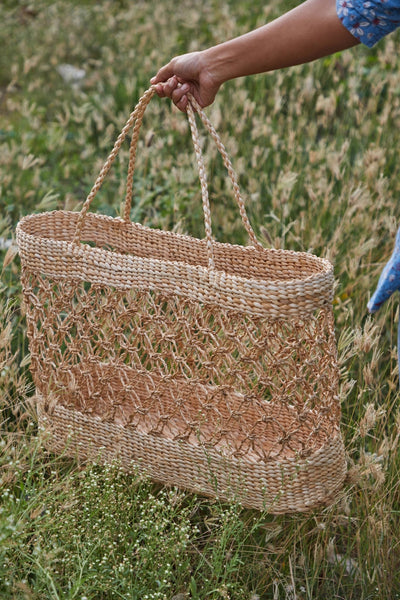 Sian Banana Fiber Beach Tote Bag | Handwoven Eco-Friendly Tote – Handbags on Brown Living™. SKU: S-026. Img 5.