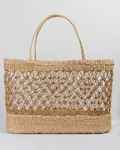 Sian Banana Fiber Beach Tote Bag | Handwoven Eco-Friendly Tote – Handbags on Brown Living™. SKU: S-026. Img 1.