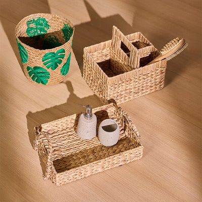 Siana Leaf Green Basket – Handmade, Eco - Friendly Storage Basket – Home Decor on Brown Living™. SKU: SianaGreenLeafBasketLarge. Img 2.