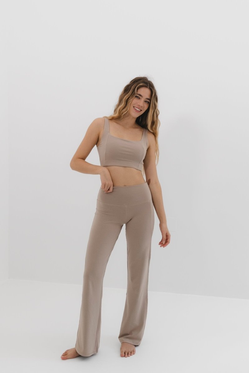 Sienna flattering flare yoga pants – Womens Pants by elope available on Brown Living™. Xs Atmosphere. SKU: ELSNYP004XS. Img 2.