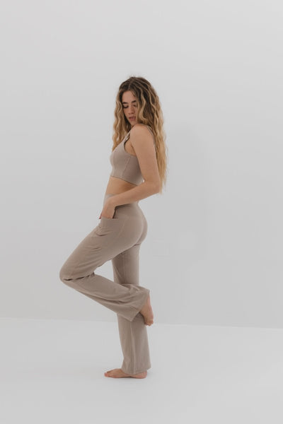 Sienna Yoga Co - ord Set Natural Fabric – Womens Co - Ord Sets by elope available on Brown Living™. Xs . SKU: ELSNCO004XS. Img 2.