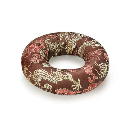 Silk Ring Cushions for Singing Bowl - Brown - 12cms | Verified Sustainable by Brown Living™