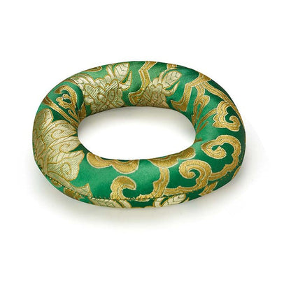 Silk Ring Cushions for Singing Bowl - Green 18cms | Verified Sustainable by Brown Living™