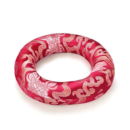 Silk Ring Cushions for Singing Bowl - Pink - 10cms | Verified Sustainable by Brown Living™