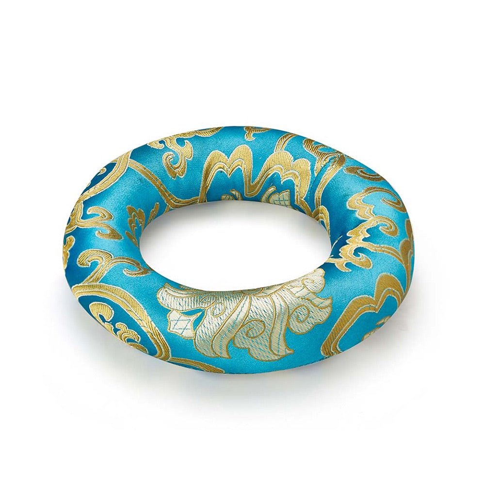 Silk Ring Cushions for Singing Bowl - Sky Blue - 10cms | Verified Sustainable by Brown Living™