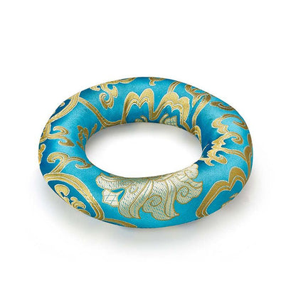Silk Ring Cushions for Singing Bowl - Sky Blue - 12cms | Verified Sustainable by Brown Living™