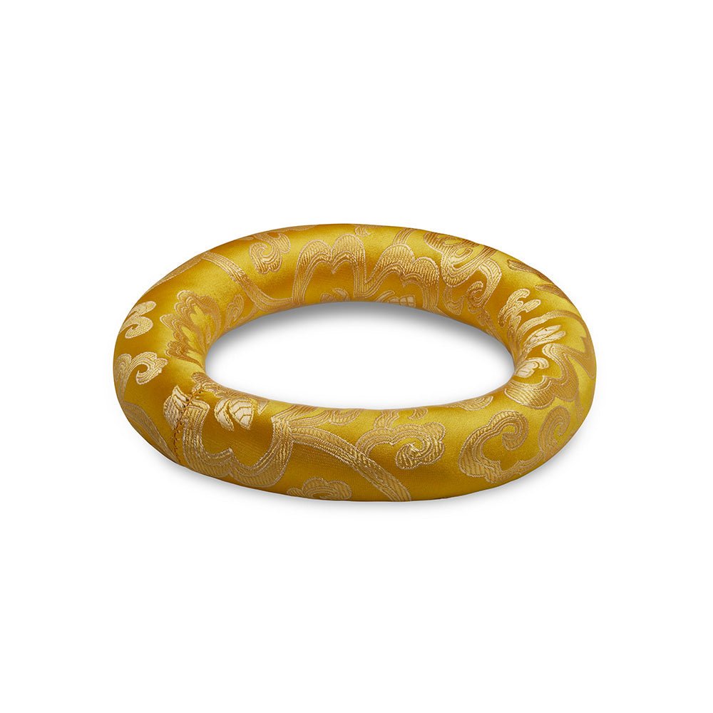 Silk Ring Cushions for Singing Bowl - Yellow 12cms | Verified Sustainable by Brown Living™