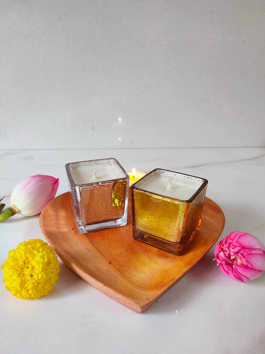 Silver & Gold Mercury Votive Candle Duo – Candles & Fragrances on Brown Living™. SKU: MV001 - 002. Img 1.