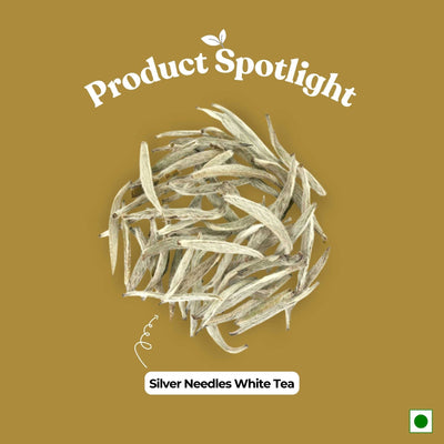 Silver Needle White Tea – Hand-Plucked, Rich in Antioxidants – 50g – Tea on Brown Living™. SKU: WTTin50New. Img 2.