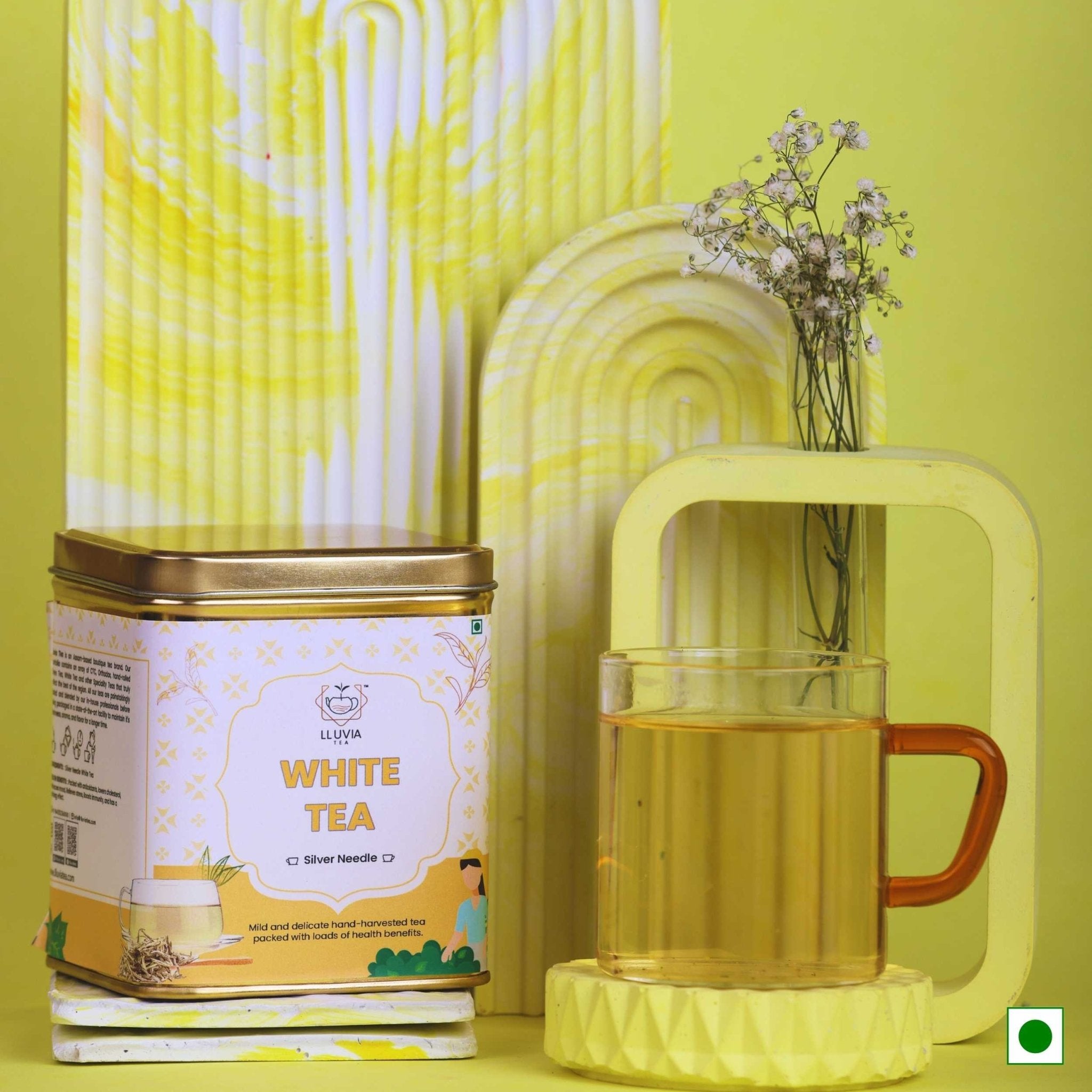 Silver Needle White Tea – Hand-Plucked, Rich in Antioxidants – 50g – Tea on Brown Living™. SKU: WTTin50New. Img 9.