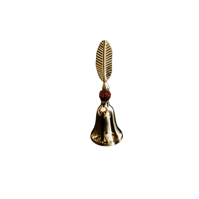 Silver Plated Rudra Bell – Sacred Pooja Ghanti for Diwali – Pooja Needs on Brown Living™. SKU: GB - 412. Img 2.