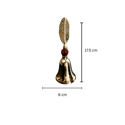 Silver Plated Rudra Bell – Sacred Pooja Ghanti for Diwali – Pooja Needs on Brown Living™. SKU: GB - 412. Img 3.