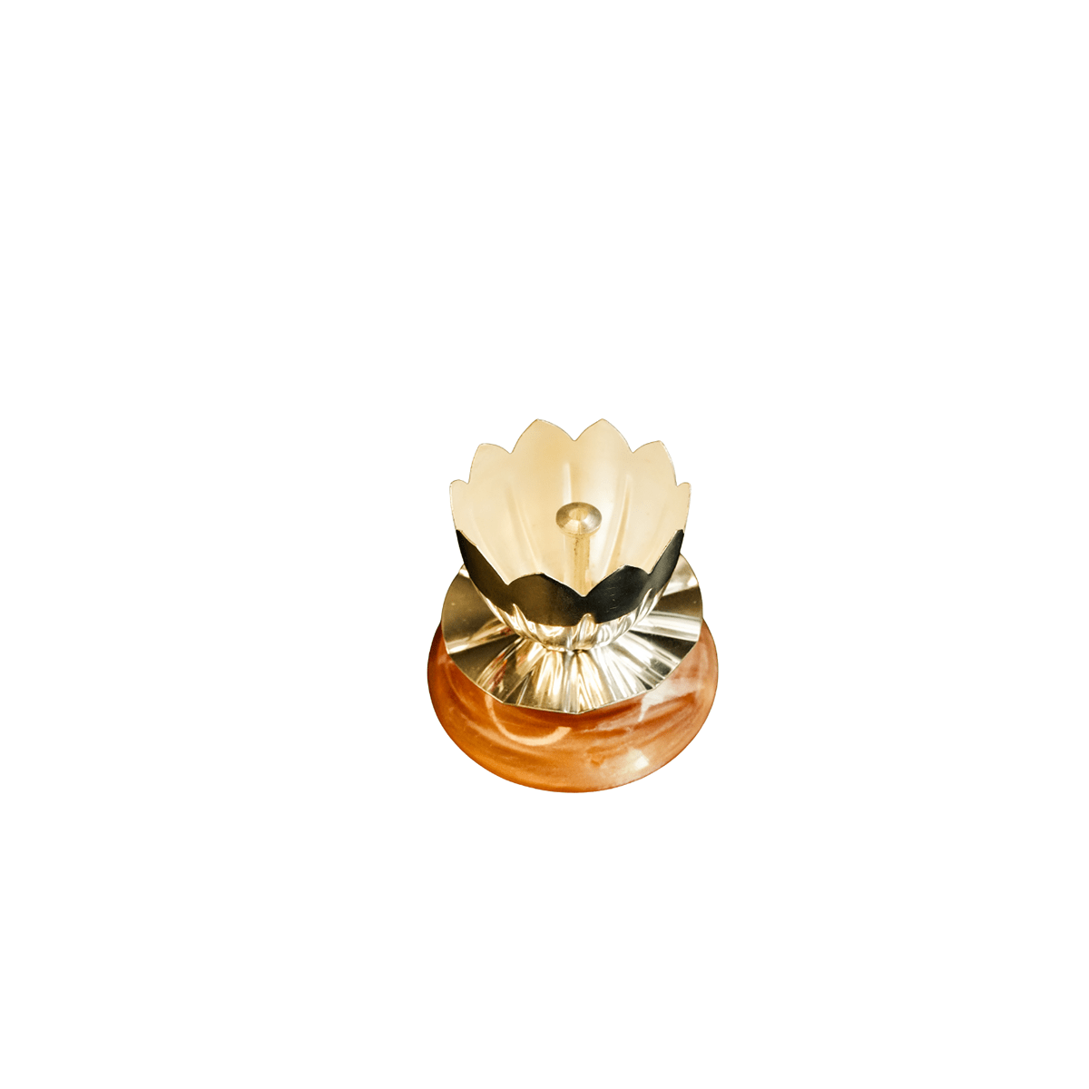 Silver Plated Shanti Deep – Traditional Diwali Oil Lamp – Pooja Needs on Brown Living™. SKU: GB - 430. Img 2.
