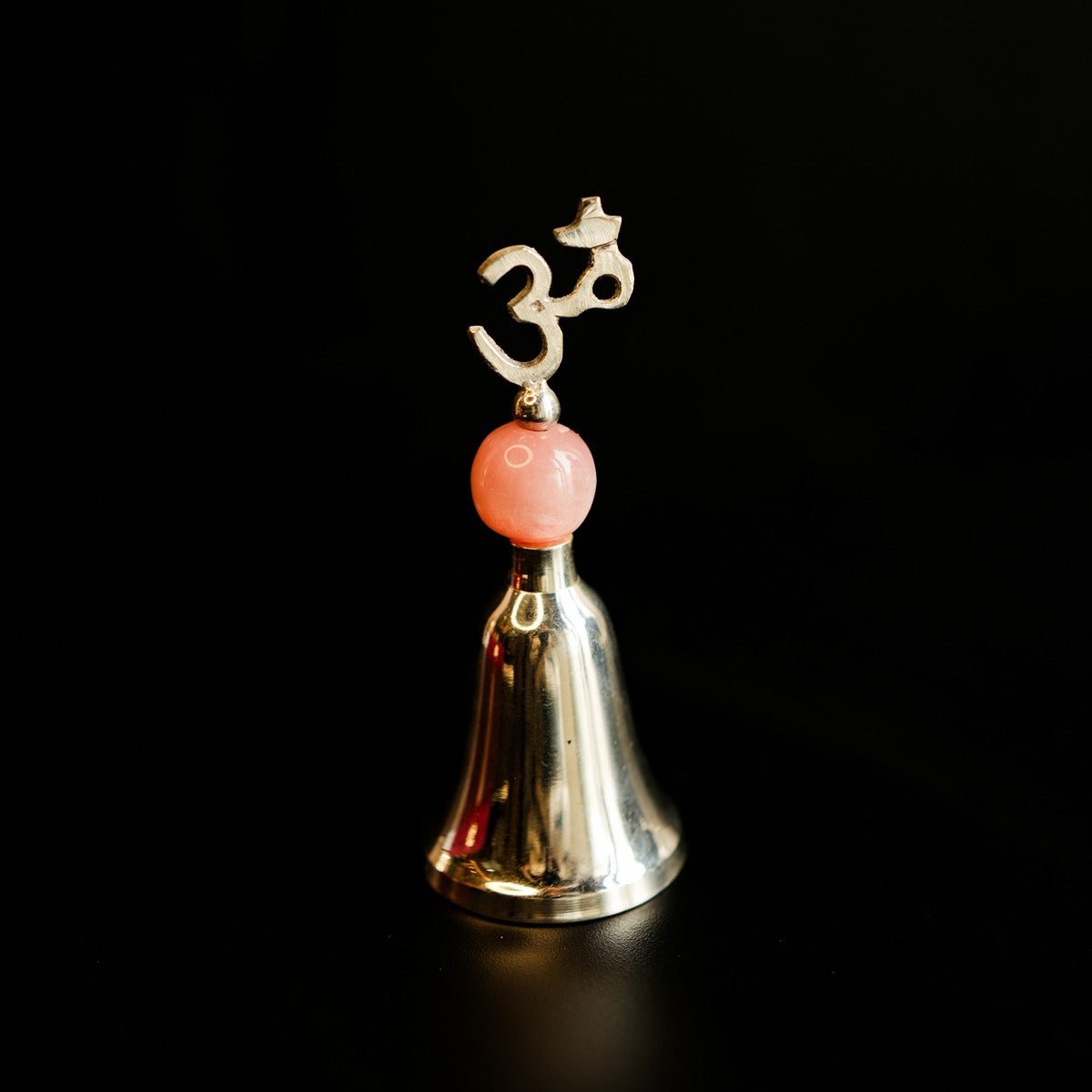 Silver Plated Shuddh Om Ghanti – Auspicious Diwali Pooja Bell – Pooja Needs on Brown Living™. SKU: GB - 410. Img 2.