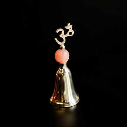 Silver Plated Shuddh Om Ghanti – Auspicious Diwali Pooja Bell – Pooja Needs on Brown Living™. SKU: GB - 410. Img 2.