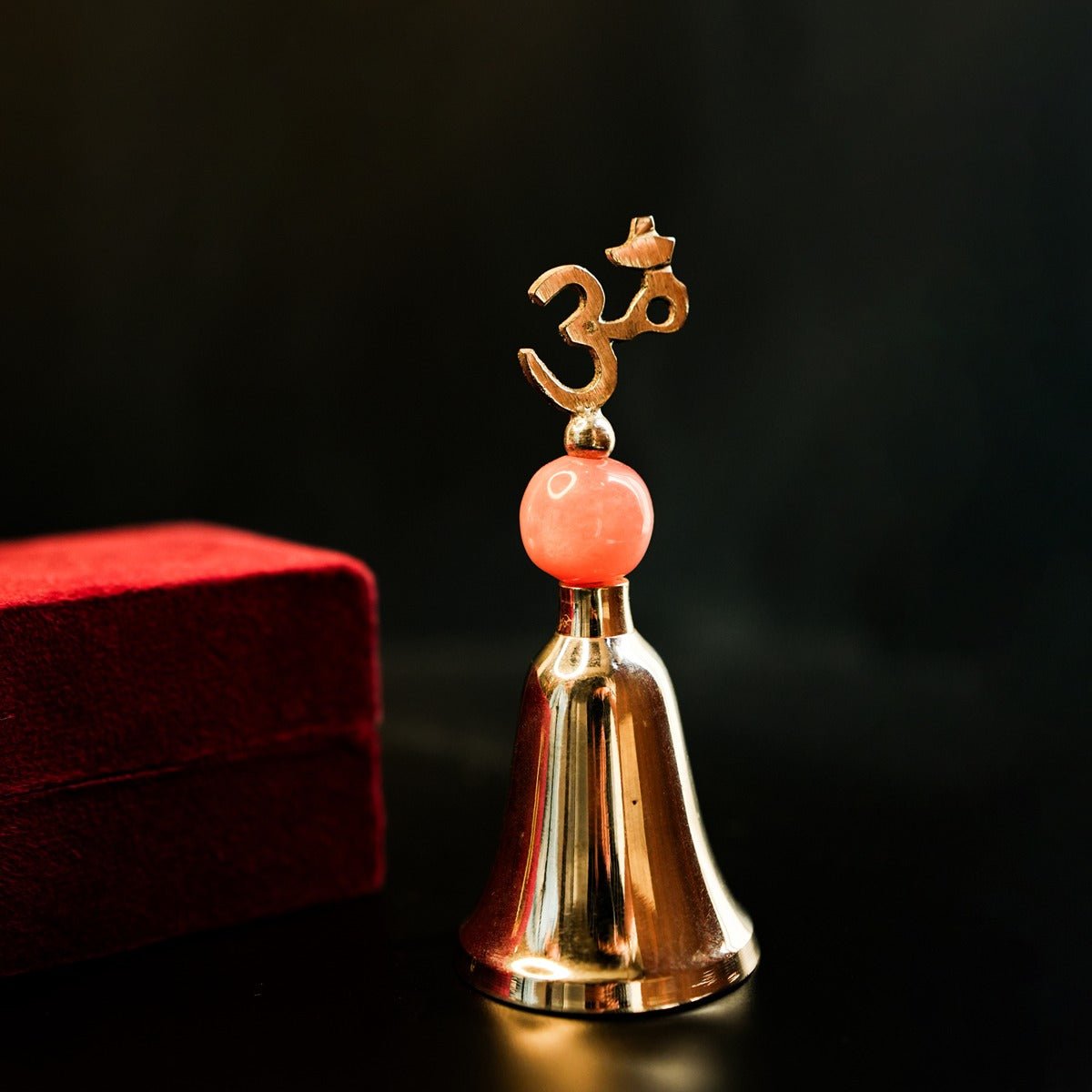 Silver Plated Shuddh Om Ghanti – Auspicious Diwali Pooja Bell – Pooja Needs on Brown Living™. SKU: GB - 410. Img 3.