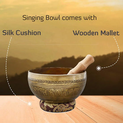 Singing Bowls Handmade Antique - 8inches | Verified Sustainable by Brown Living™