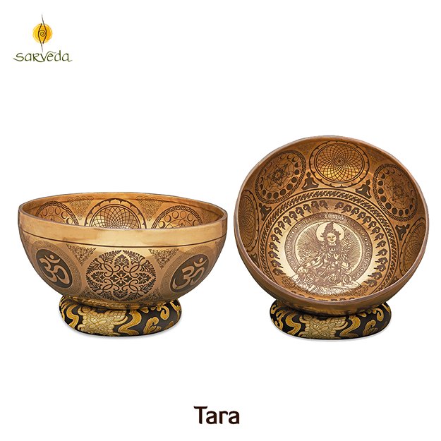 Singing Bowls Handmade Etched - Tara - 8inches | Verified Sustainable by Brown Living™