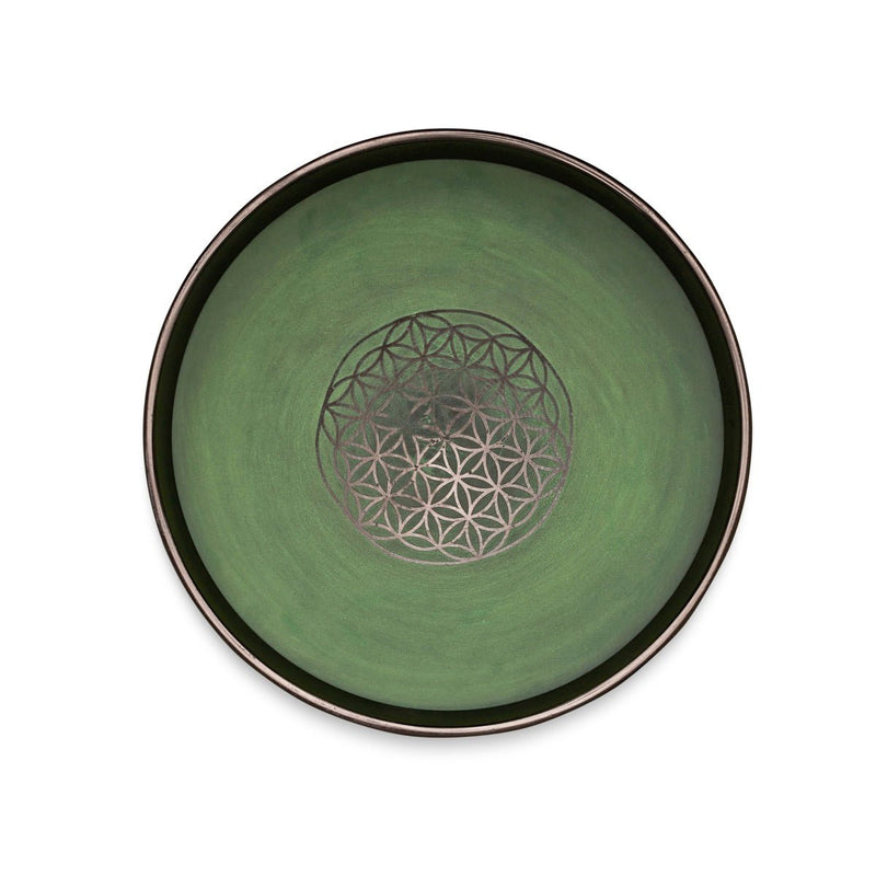 Singing Bowls - Rustic - Flower of Life - Green - 105inches | Verified Sustainable by Brown Living™