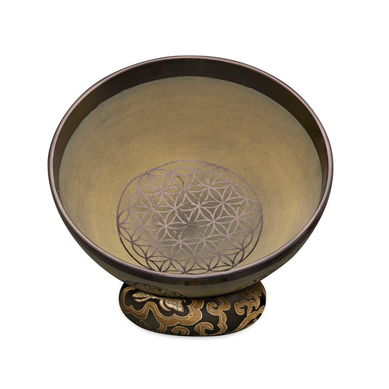 Singing Bowls - Rustic - Flower of Life - Olive Green - 105inches | Verified Sustainable by Brown Living™