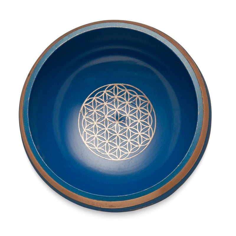 Singing Bowls Sacred Symbol Bowls - Sacred Symbol Blue - 35 inches | Verified Sustainable by Brown Living™