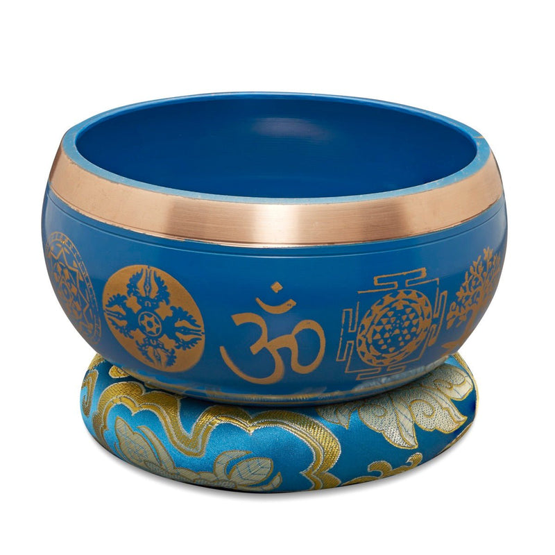 Singing Bowls Sacred Symbol Bowls - Sacred Symbol Blue - 35 inches | Verified Sustainable by Brown Living™