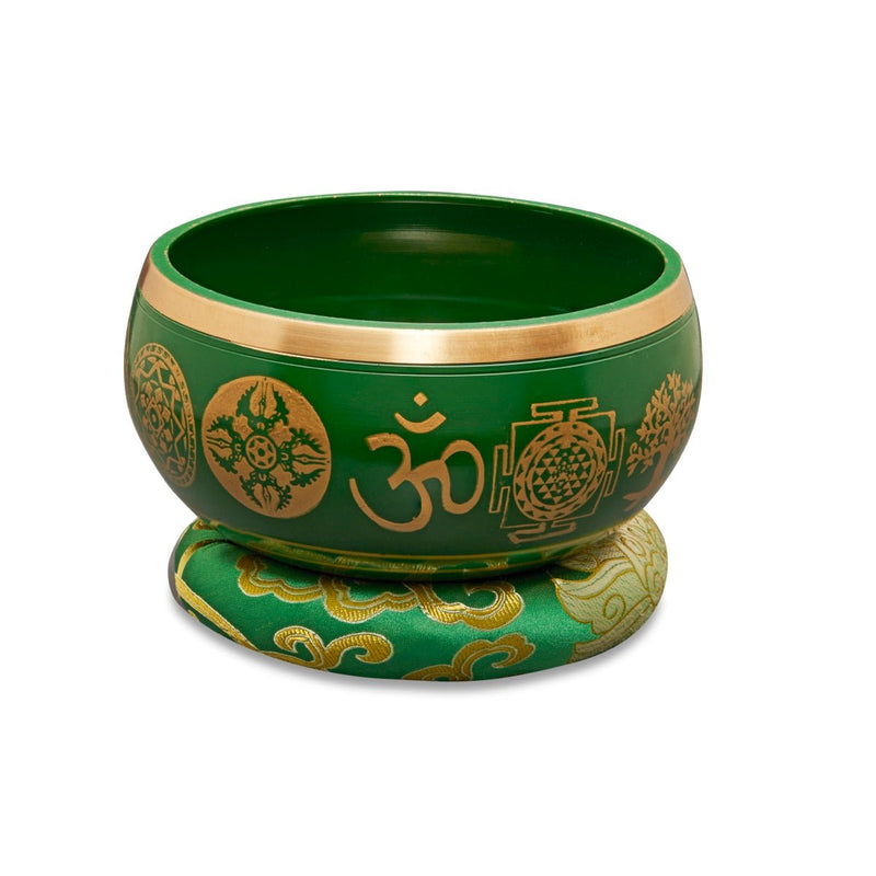 Singing Bowls Sacred Symbol Bowls |Sacred Symbol Green - 35 inches | Verified Sustainable by Brown Living™