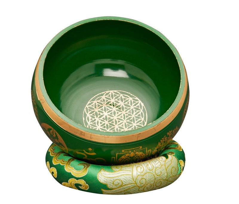 Singing Bowls Sacred Symbol Bowls |Sacred Symbol Green - 35 inches | Verified Sustainable by Brown Living™