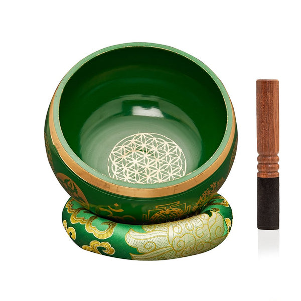 Singing Bowls Sacred Symbol Bowls |Sacred Symbol Green - 35 inches | Verified Sustainable by Brown Living™