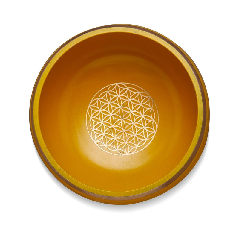 Singing Bowls Sacred Symbol Bowls |Sacred Symbol Yellow - 35 inches | Verified Sustainable by Brown Living™