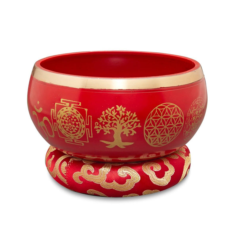 Singing Bowls Sacred Symbol Bowls - SacredSymbol Red - 35 inches | Verified Sustainable by Brown Living™