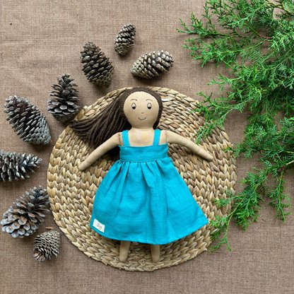 Single Doll - Bhumi - Cotton Fabric Toy - Warm | Verified Sustainable by Brown Living™