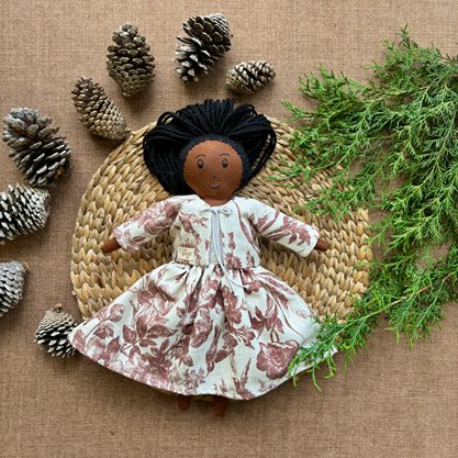 Single Doll - Chaitalya - Cotton Fabric Toy - Deep | Verified Sustainable by Brown Living™