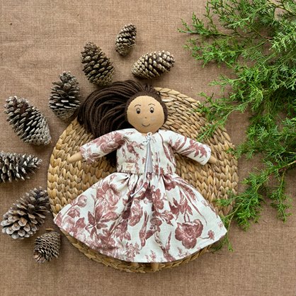 Single Doll - Chaitalya - Cotton Fabric Toy - Warm | Verified Sustainable by Brown Living™