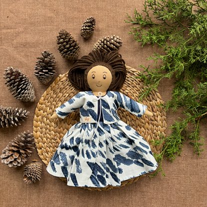 Single Doll - Damini - Cotton Fabric Toy - Warm | Verified Sustainable by Brown Living™