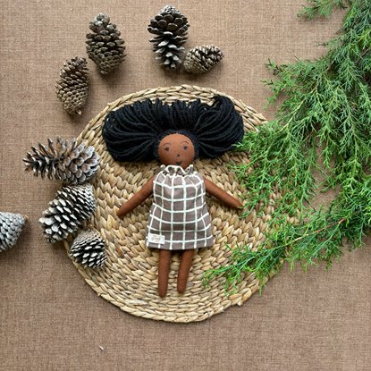 Single Doll - Farah - Cotton Fabric Toy - Deep | Verified Sustainable by Brown Living™