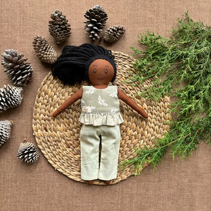 Single Doll - Manorath - Cotton Fabric Toy - Deep | Verified Sustainable by Brown Living™