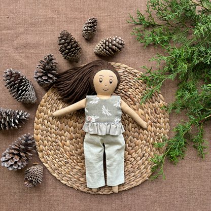 Single Doll - Manorath - Cotton Fabric Toy - Warm | Verified Sustainable by Brown Living™