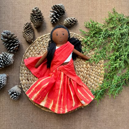 Single Doll - Masaya - Cotton Fabric Toy - Deep | Verified Sustainable by Brown Living™