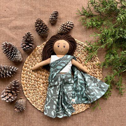 Single Doll - Raji - Cotton Fabric Toy - Warm | Verified Sustainable by Brown Living™