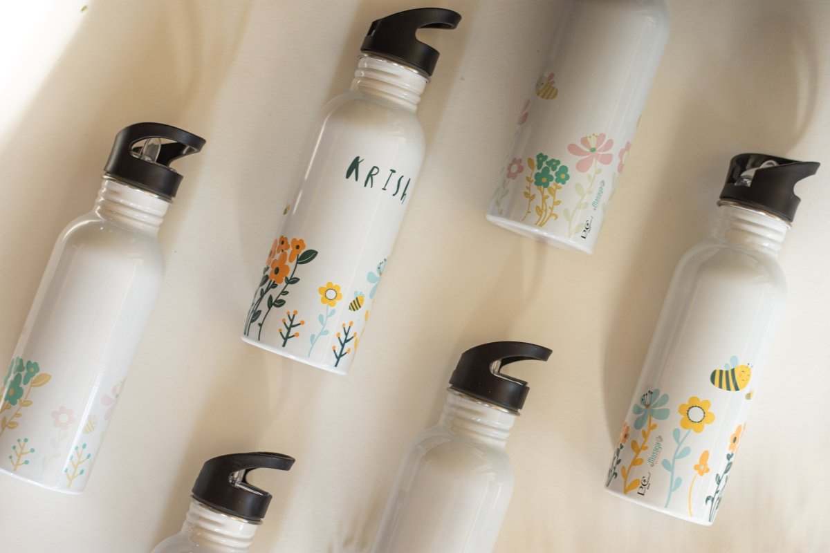 Sipper Bottle - Bee Yourself - Navy | 600 ml | Leakproof | Verified Sustainable by Brown Living™