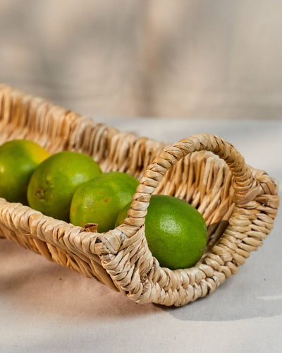 Siya - Handwoven Banana Fiber Table Centerpiece Tray – Trays & Platters on Brown Living™. SKU: S-023. Img 2.