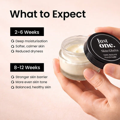 Skin Ghrita 30g | Natural Nourishing Skin Balm – Body Butter on Brown Living™. SKU: JO-7. Img 5.