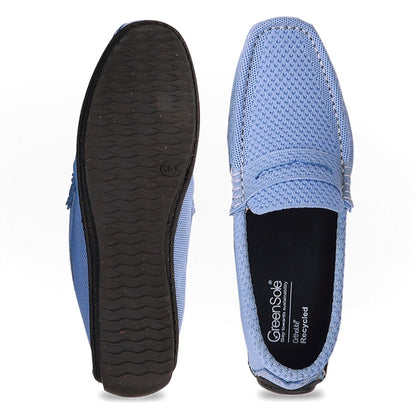 Sky Blue Moc Mens Shoes Loafers | Verified Sustainable by Brown Living™