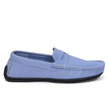 Sky Blue Moc Mens Shoes Loafers | Verified Sustainable by Brown Living™