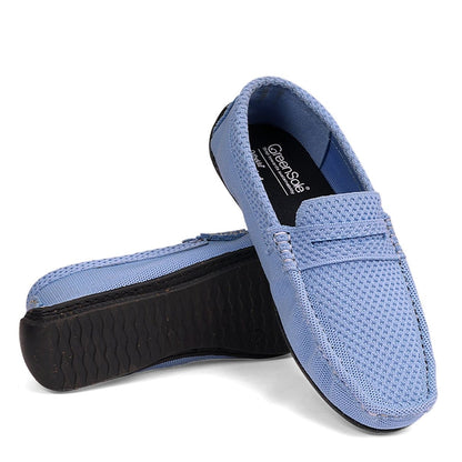 Sky Blue Moc Mens Shoes Loafers | Verified Sustainable by Brown Living™